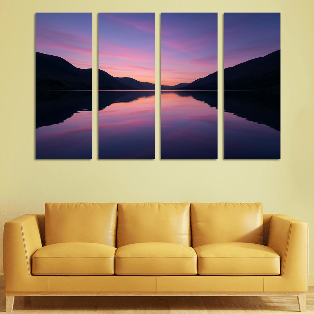 Twilight Reflections On The Crystal Lake abstract paintings frame