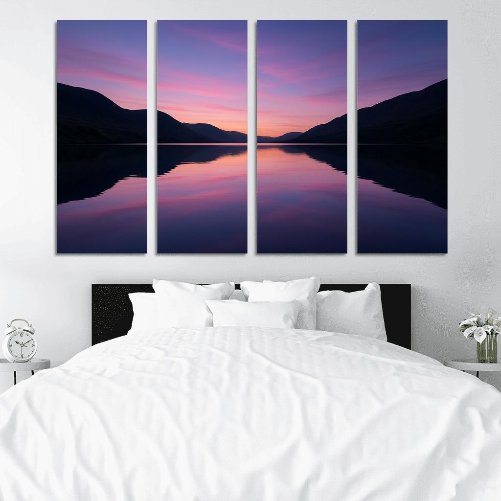 Twilight Reflections On The Crystal Lake abstract paintings frame