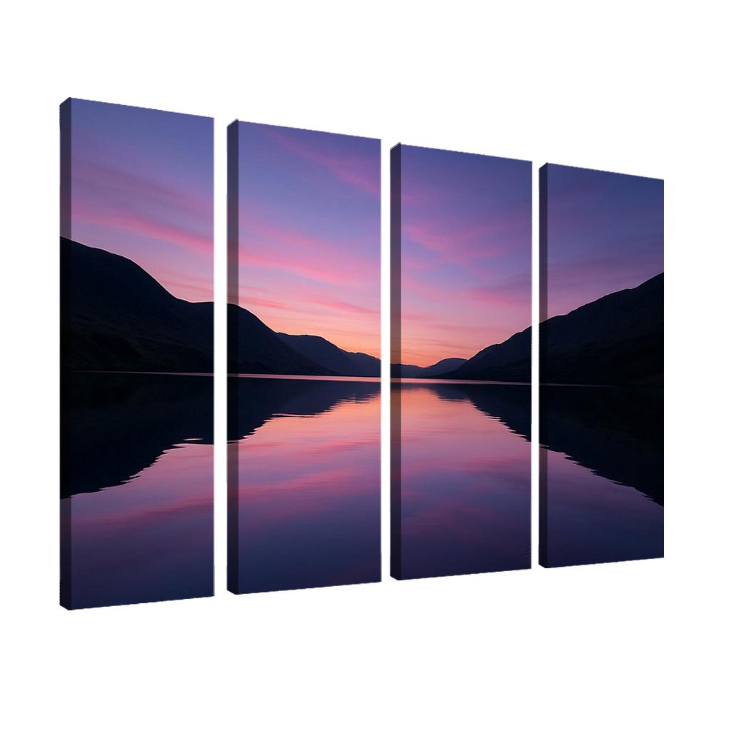 Twilight Reflections On The Crystal Lake abstract paintings frame