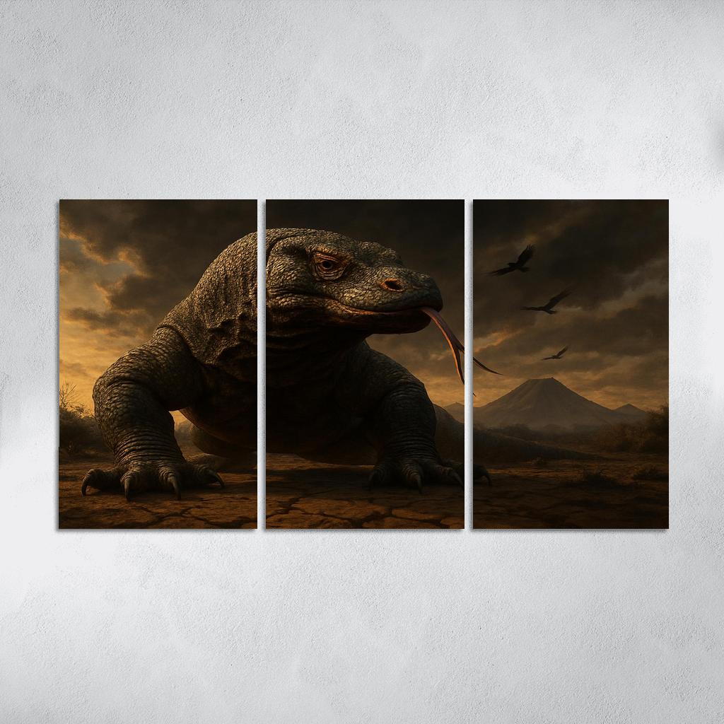 Komodo Dragon On Volcanic Plain art trends