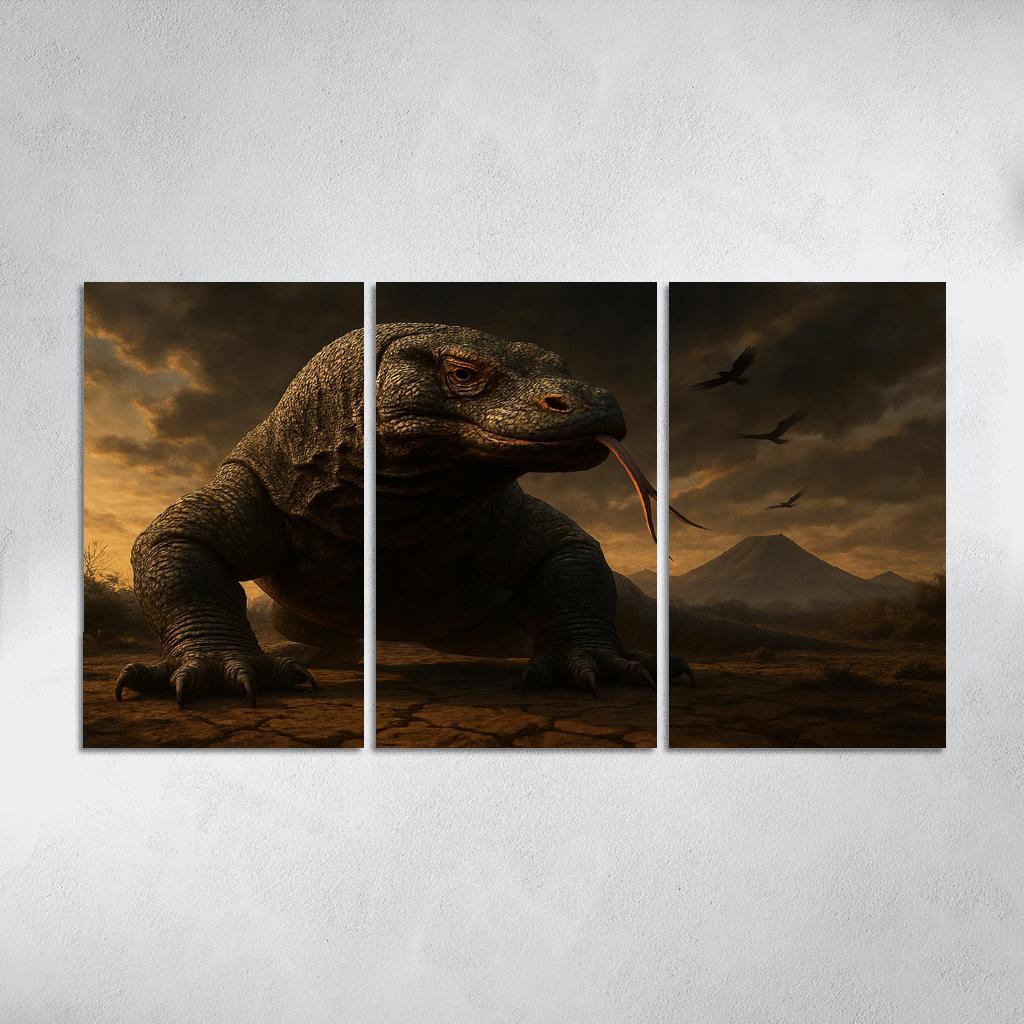 Komodo Dragon On Volcanic Plain art trends