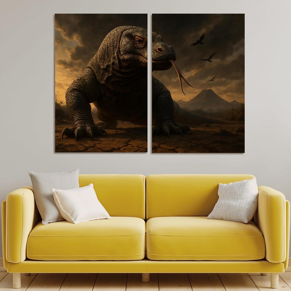 Komodo Dragon On Volcanic Plain art trends