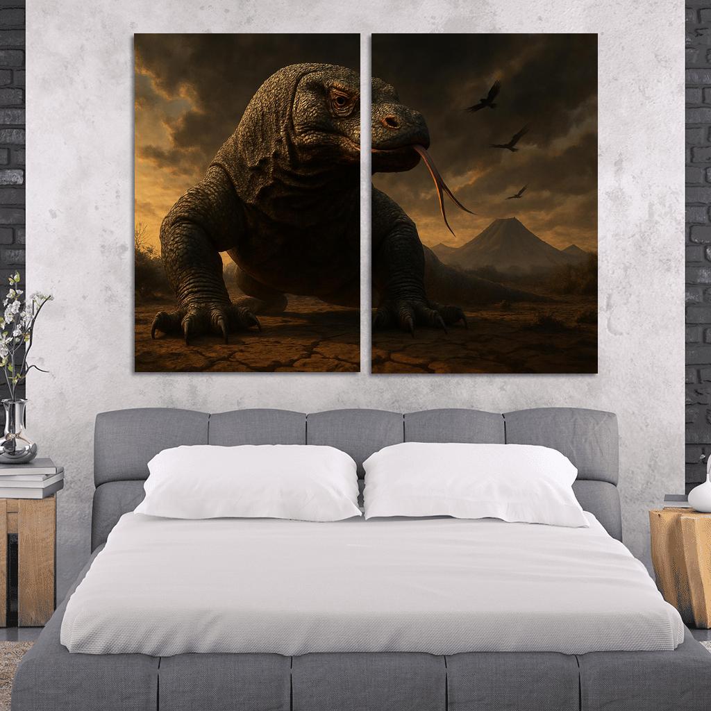 Komodo Dragon On Volcanic Plain art trends