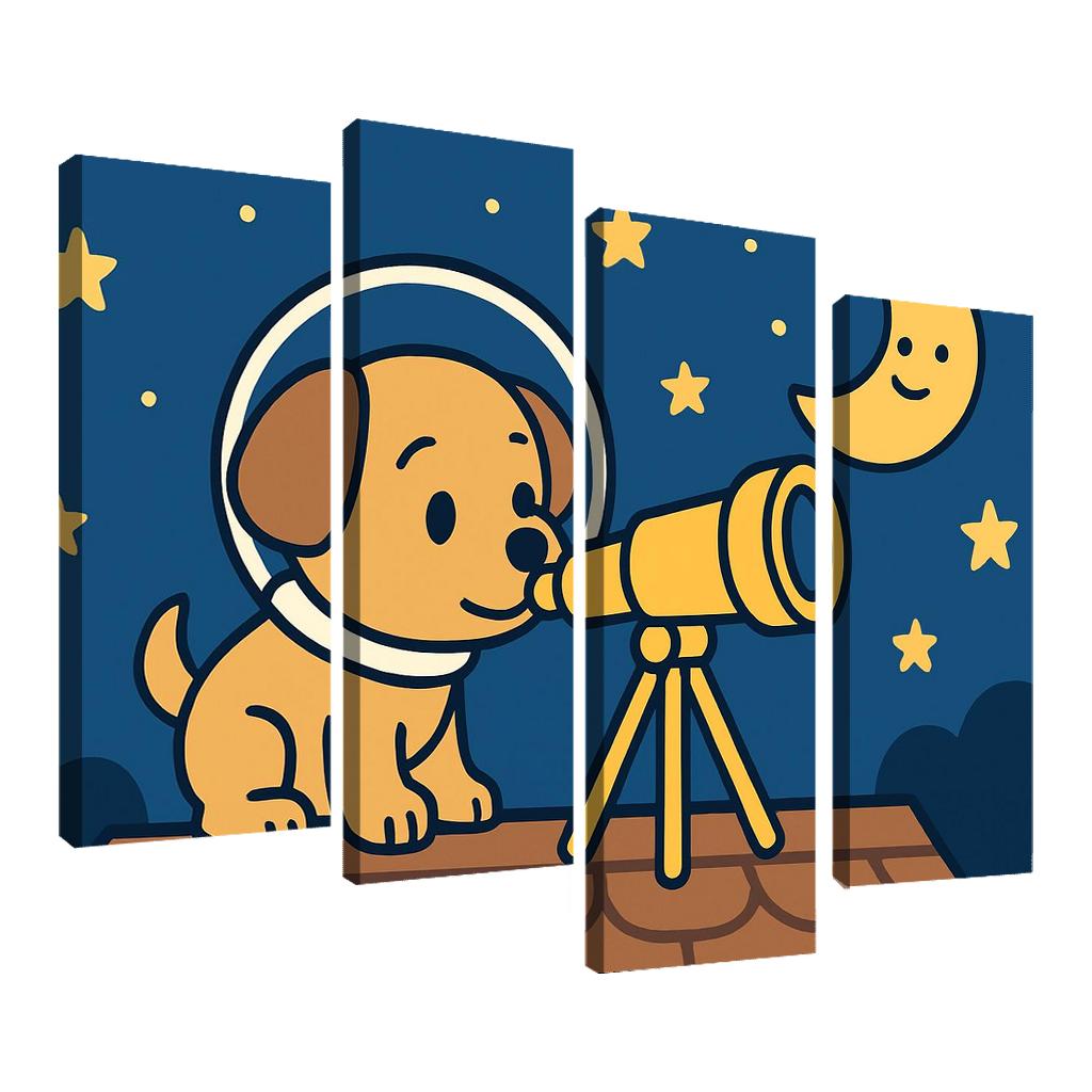 Stargazing Space Puppy decor