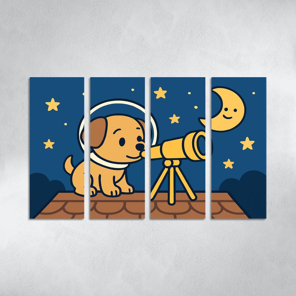 Stargazing Space Puppy decor