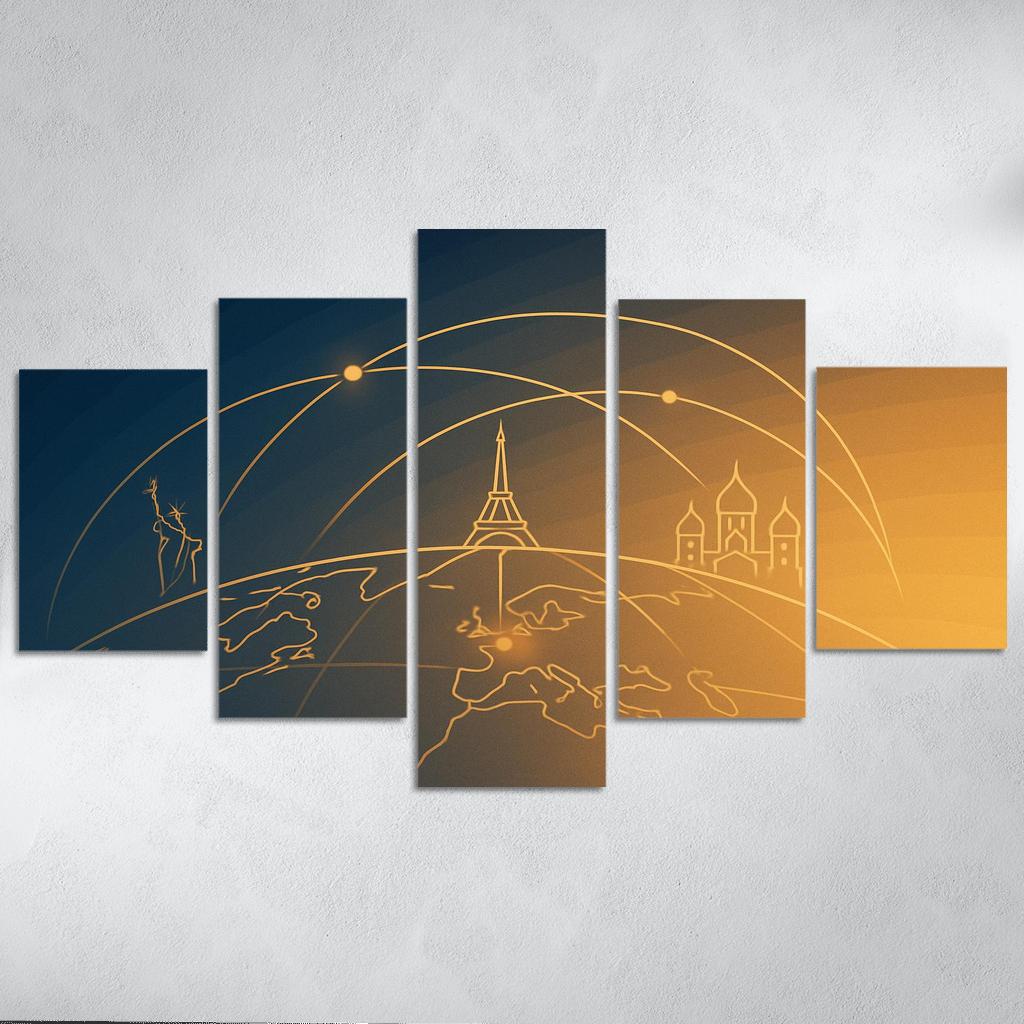 Arc Of Wayfarers framed paintings