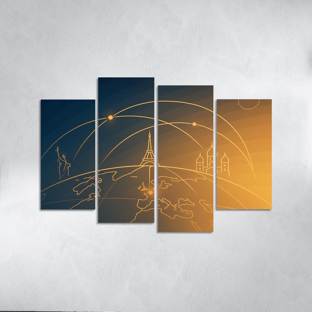 Arc Of Wayfarers framed paintings