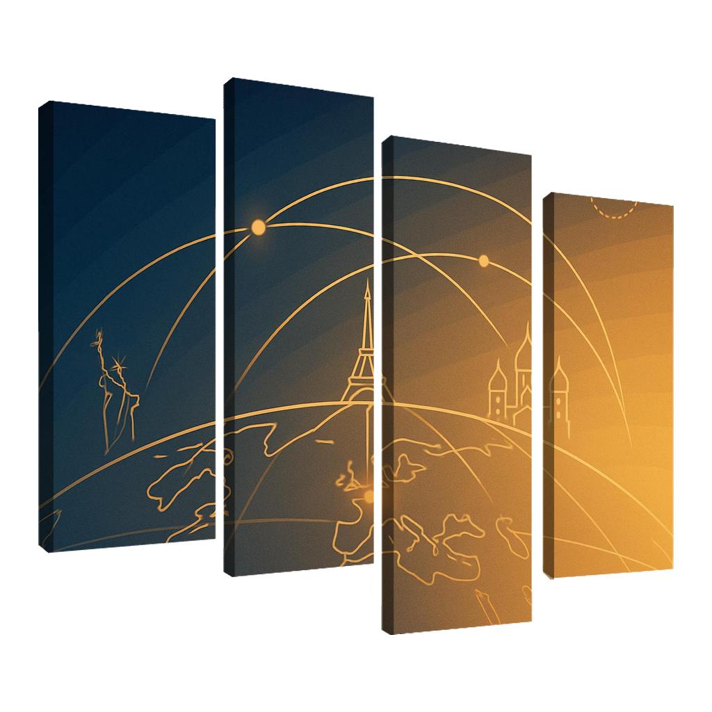 Arc Of Wayfarers framed paintings