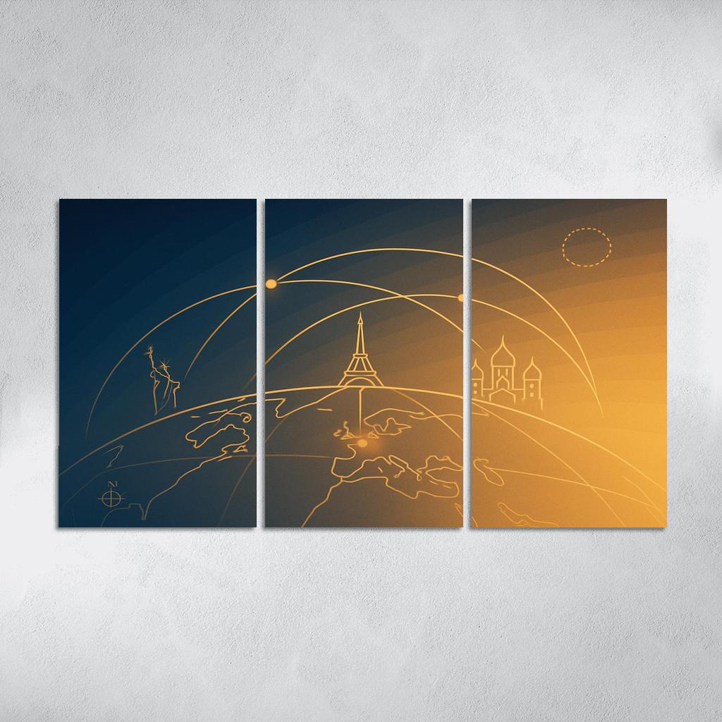 Arc Of Wayfarers framed paintings