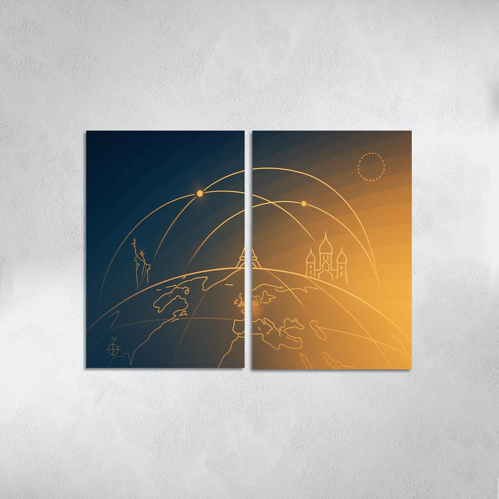 Arc Of Wayfarers framed paintings