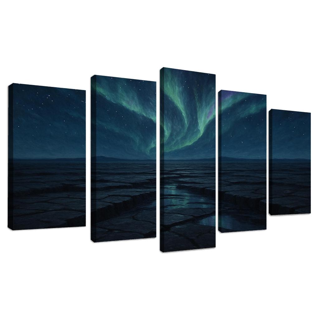 Aurora Over Obsidian Plateau abstract paintings frame
