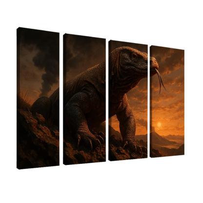 Komodo Dragon On Volcanic Ridge oil paintings frame
