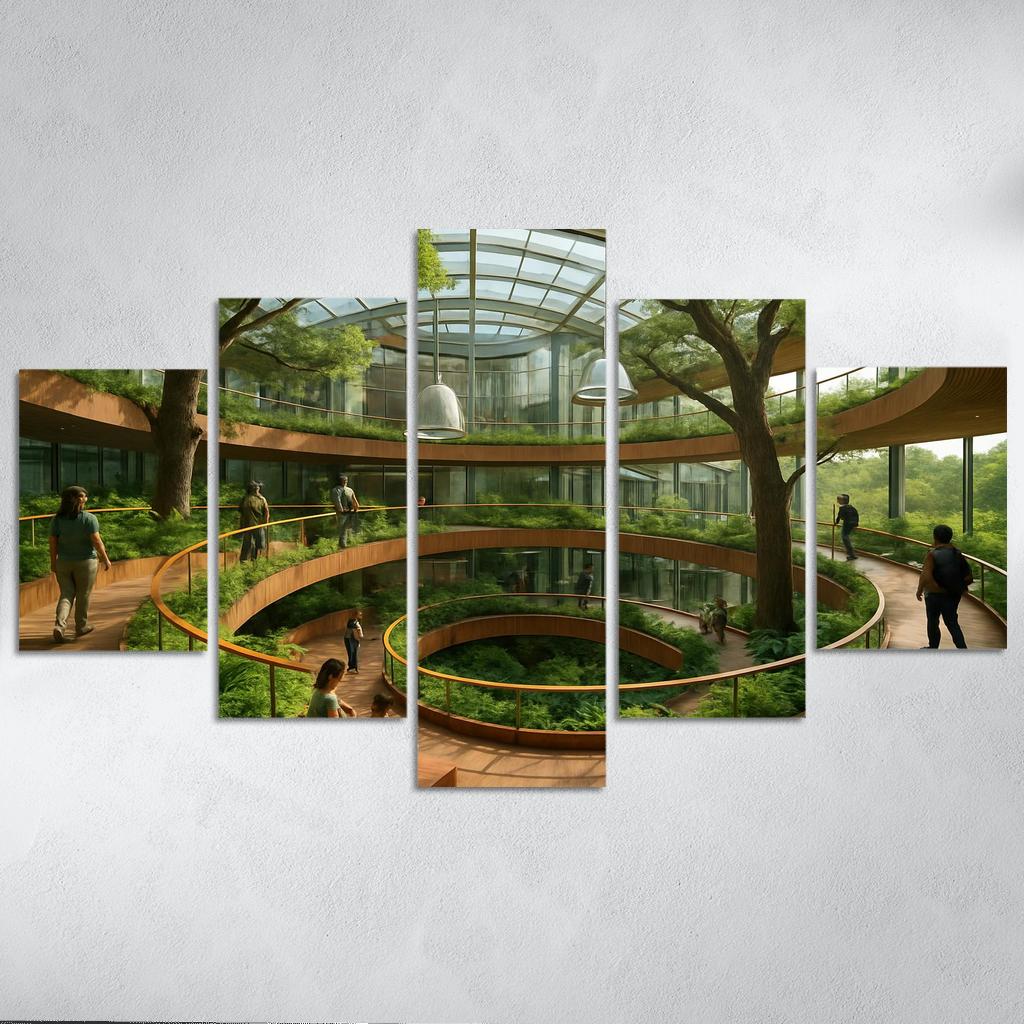 Arboreal Spiral Conservatory abstract paintings frame