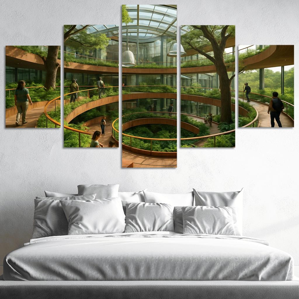 Arboreal Spiral Conservatory abstract paintings frame