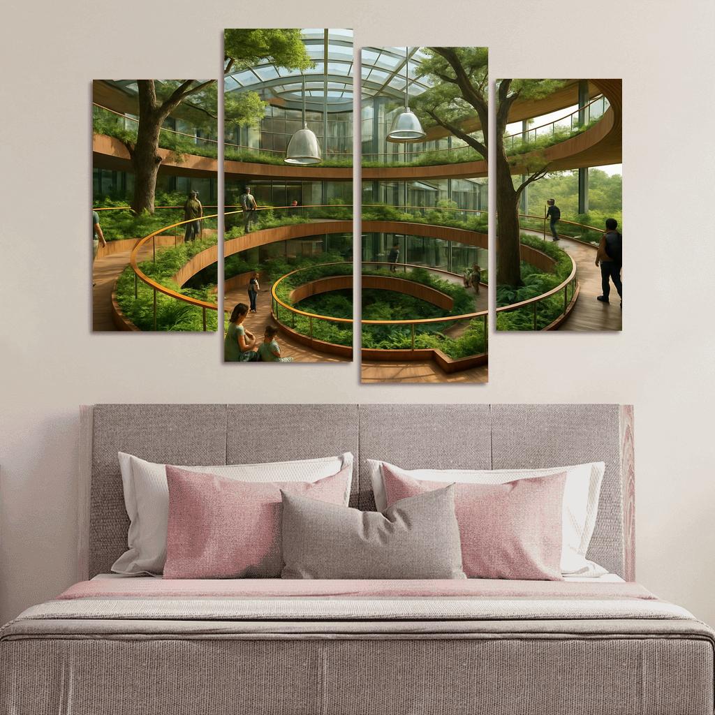 Arboreal Spiral Conservatory abstract paintings frame