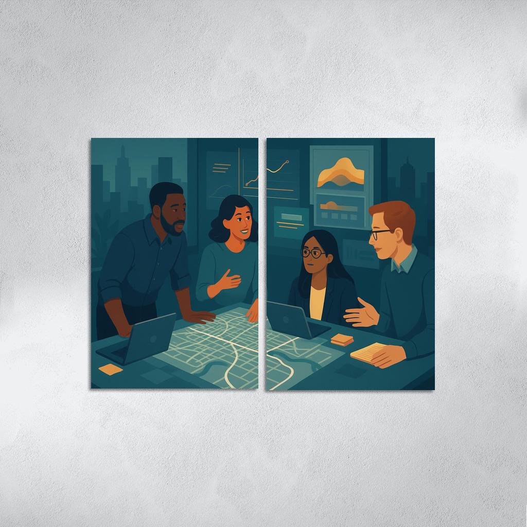 Urban Data Storytelling Lab canvas paintings frame