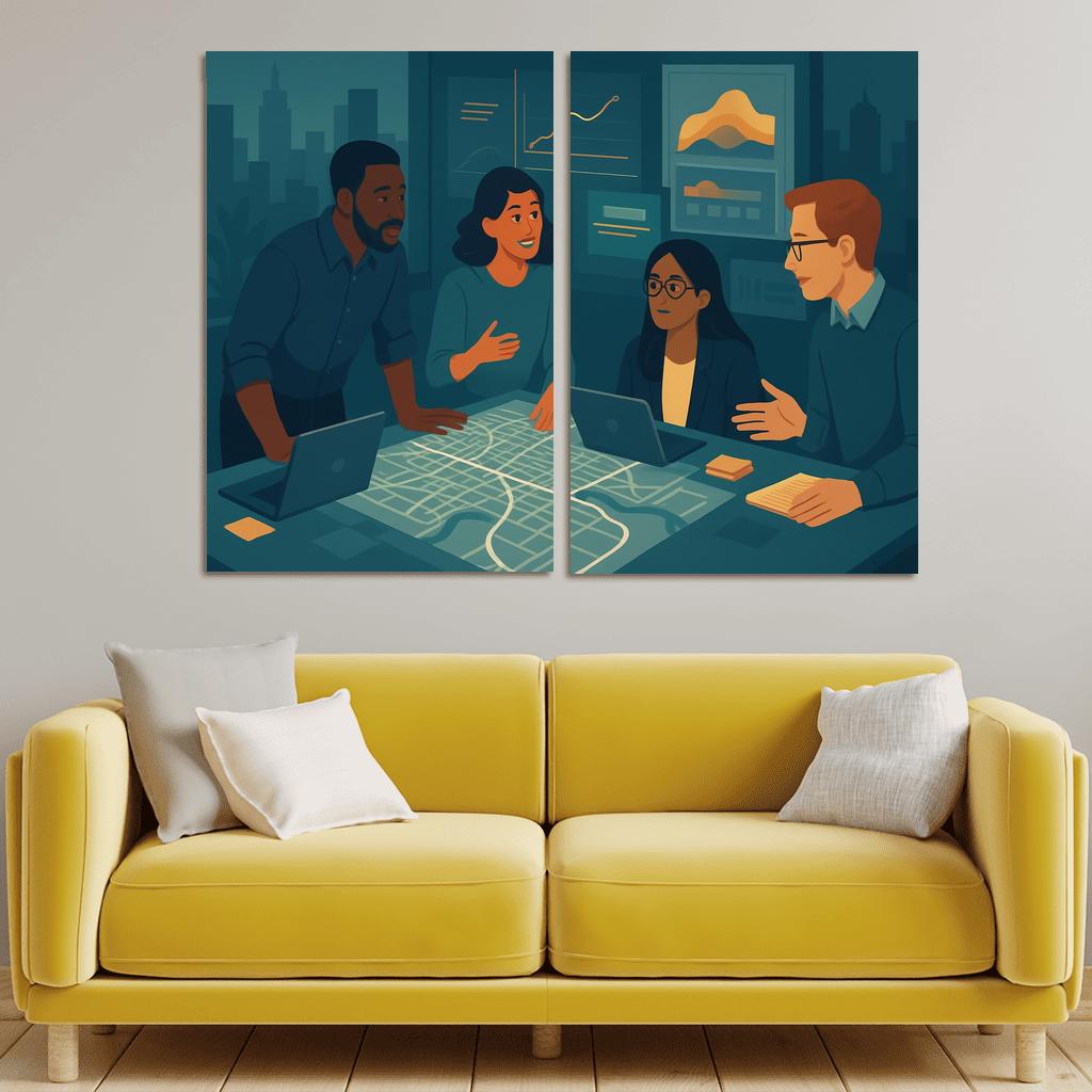 Urban Data Storytelling Lab canvas paintings frame