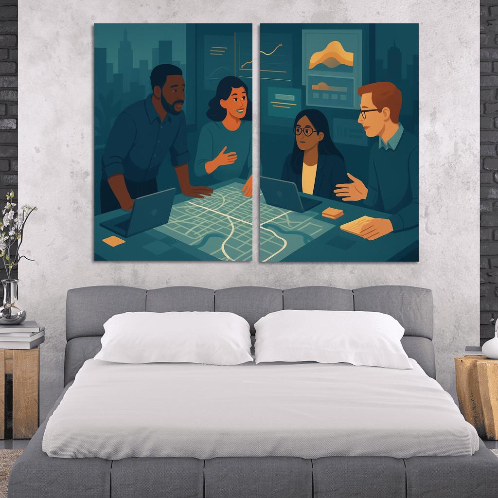 Urban Data Storytelling Lab canvas paintings frame