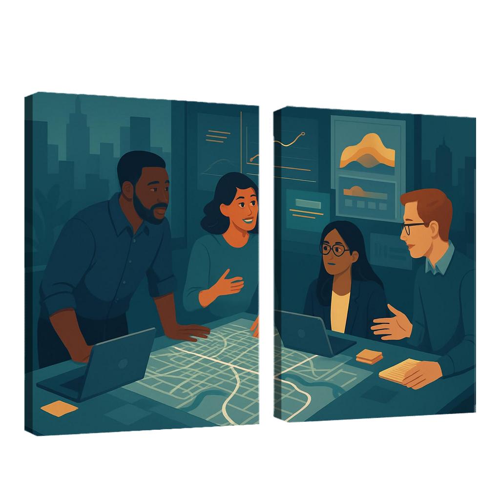 Urban Data Storytelling Lab canvas paintings frame