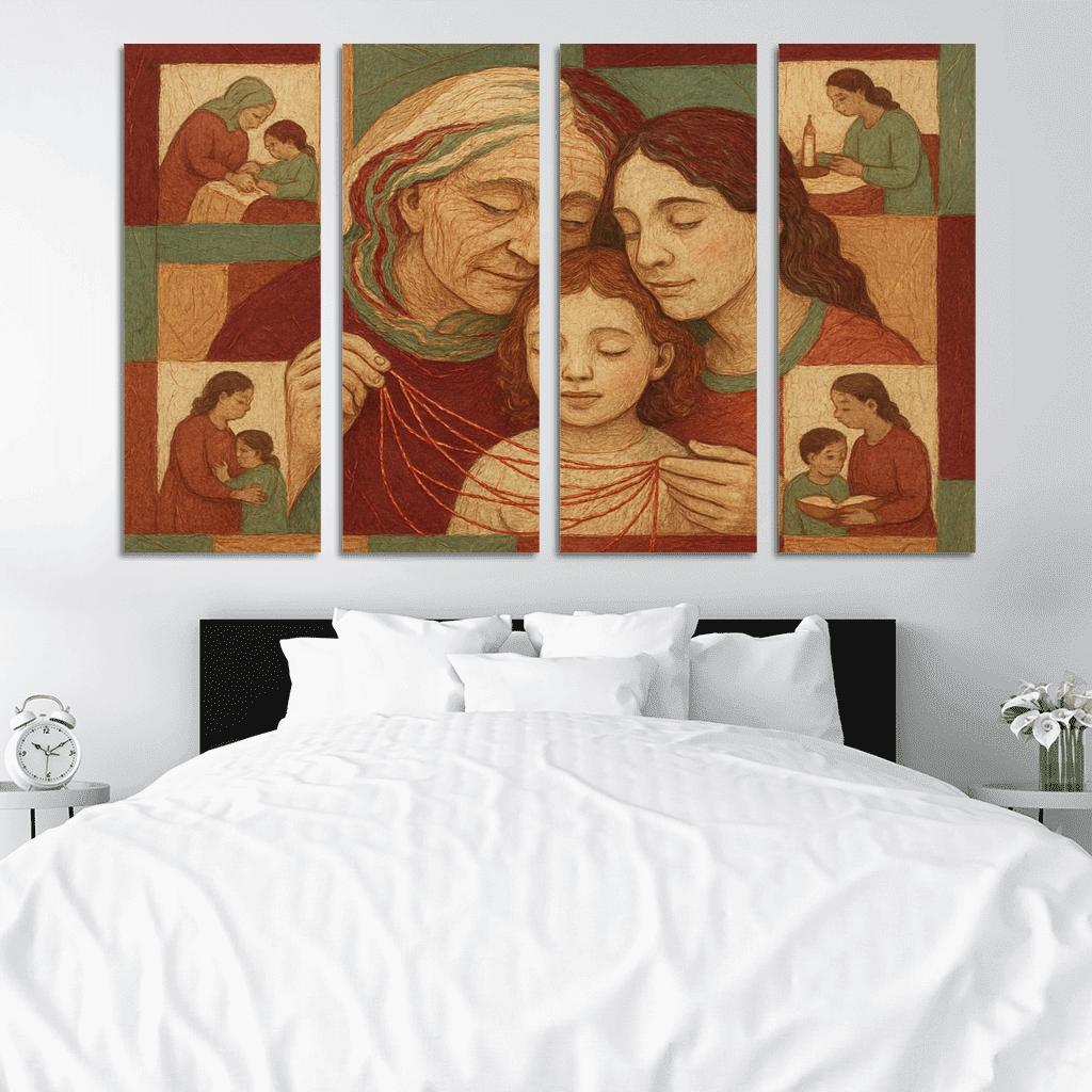 Threads Of Kinship multi-panel paintings