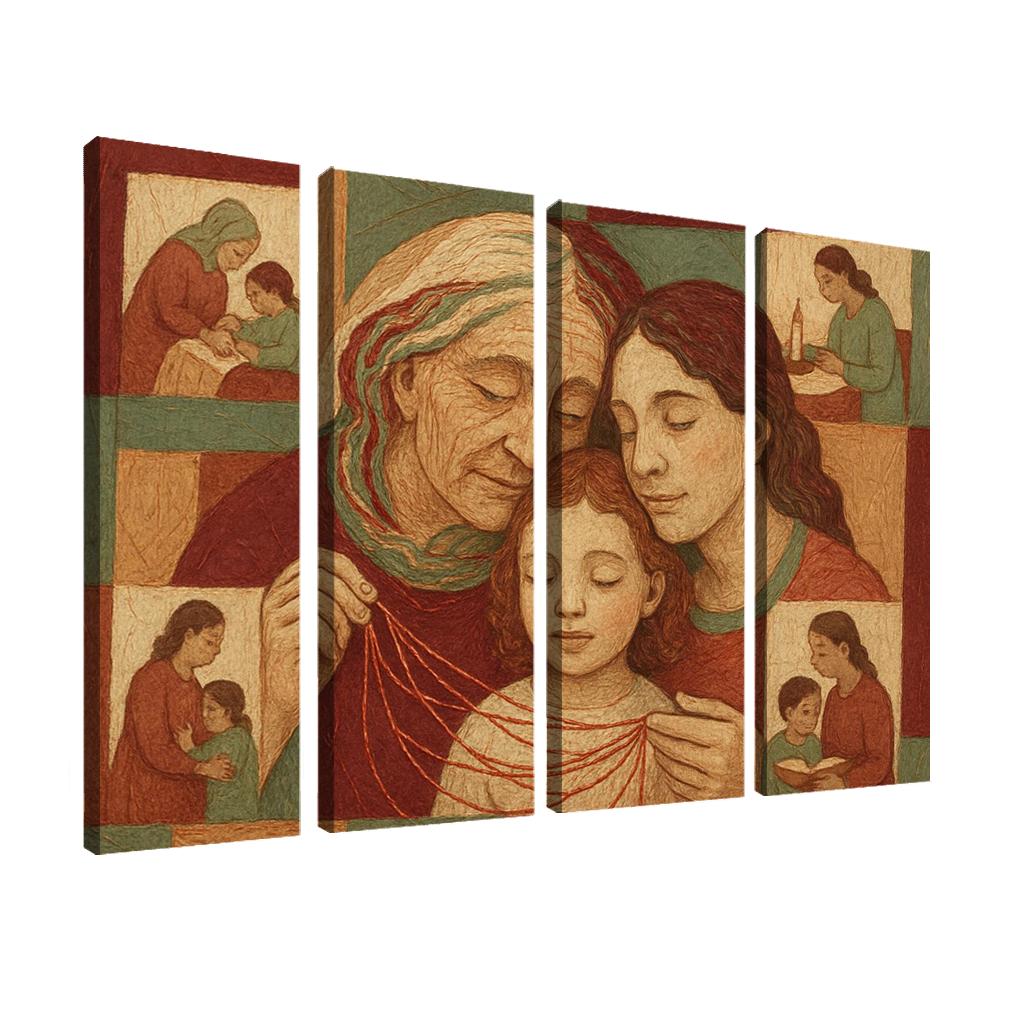 Threads Of Kinship multi-panel paintings