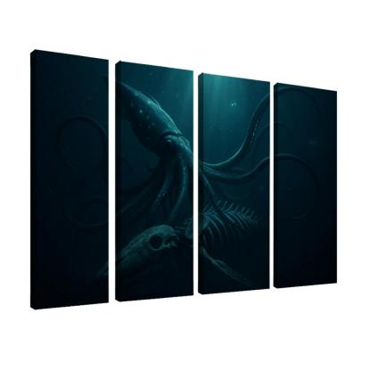 Bioluminescent Giant Squid Of The Midnight Trench premium artwork frames