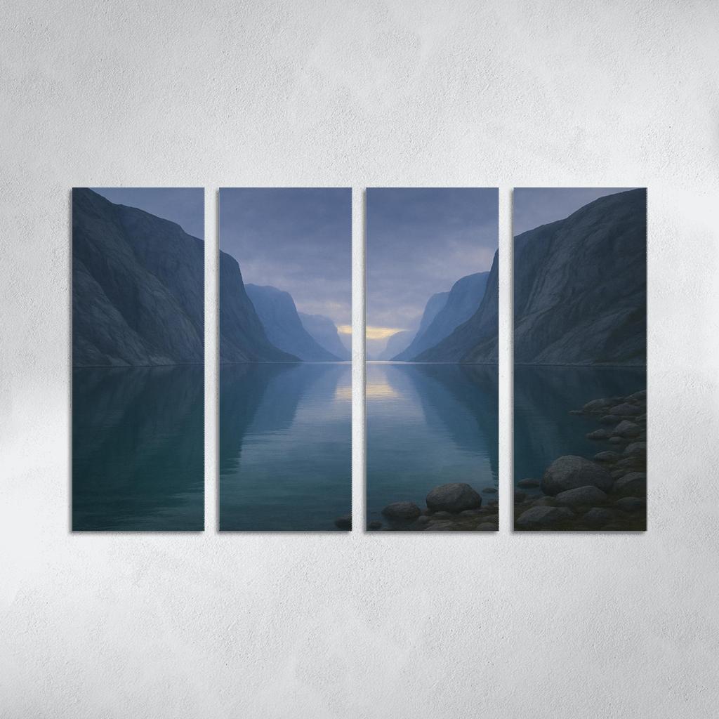 Glass Mirror Of Northern Fjord home decor