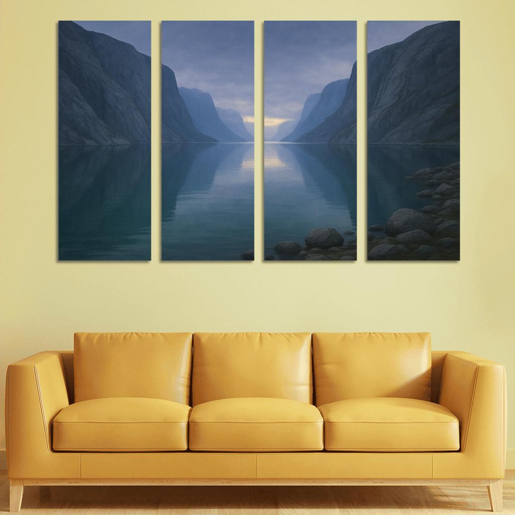 Glass Mirror Of Northern Fjord home decor