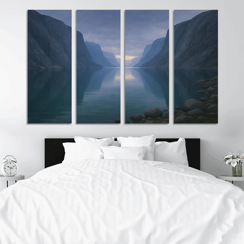 Glass Mirror Of Northern Fjord home decor