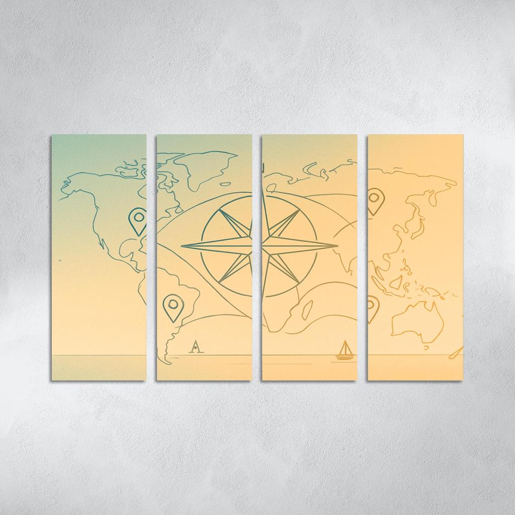 Compass Of Quiet Routes decor