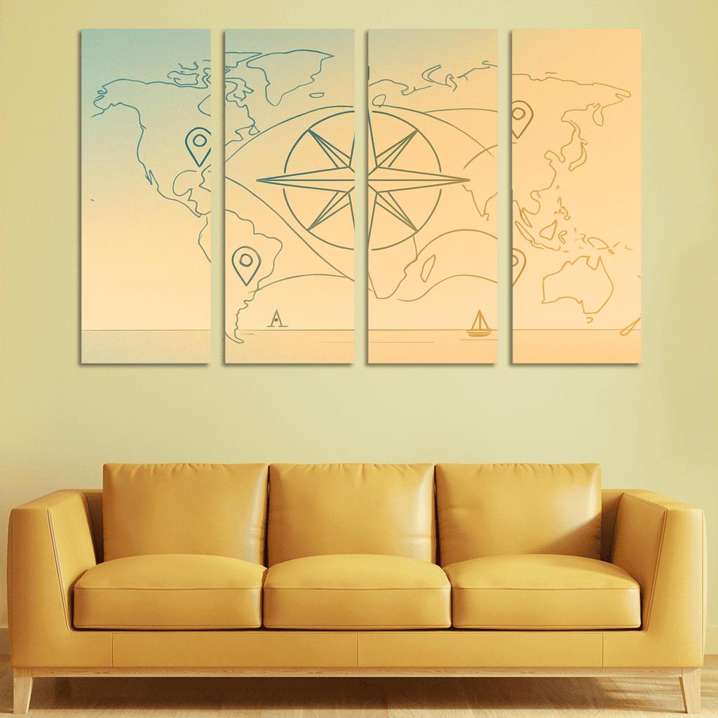 Compass Of Quiet Routes decor