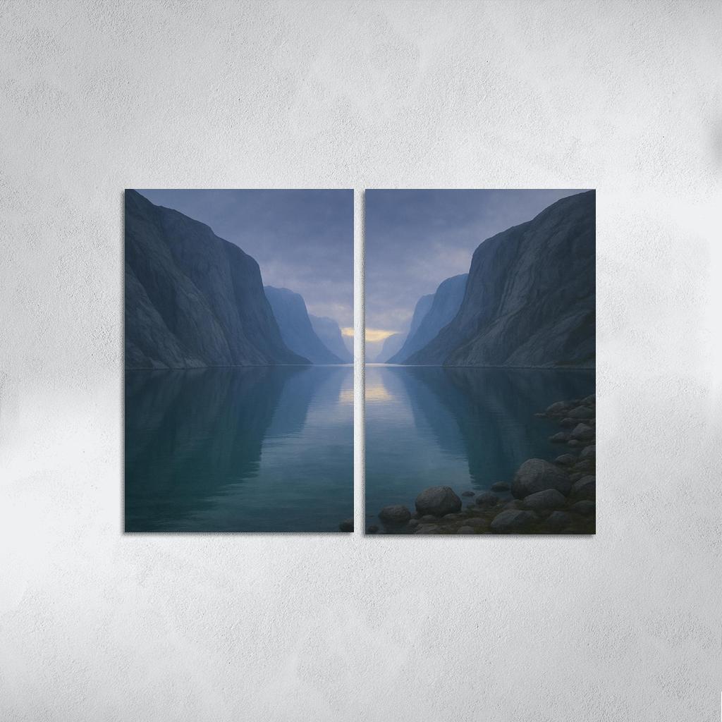 Glass Mirror Of Northern Fjord home decor