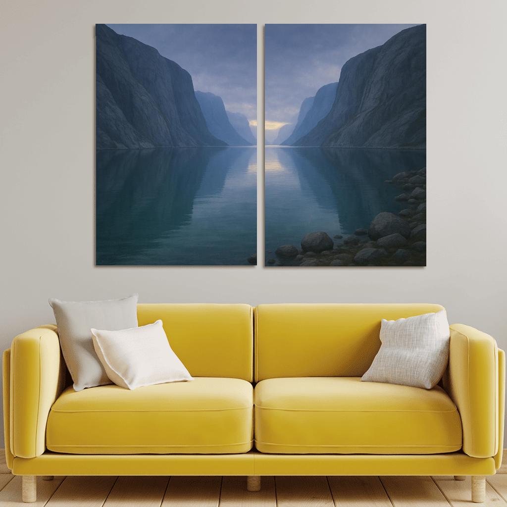 Glass Mirror Of Northern Fjord home decor