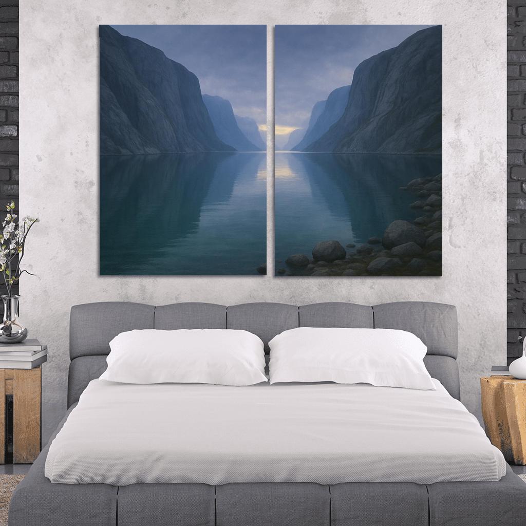 Glass Mirror Of Northern Fjord home decor
