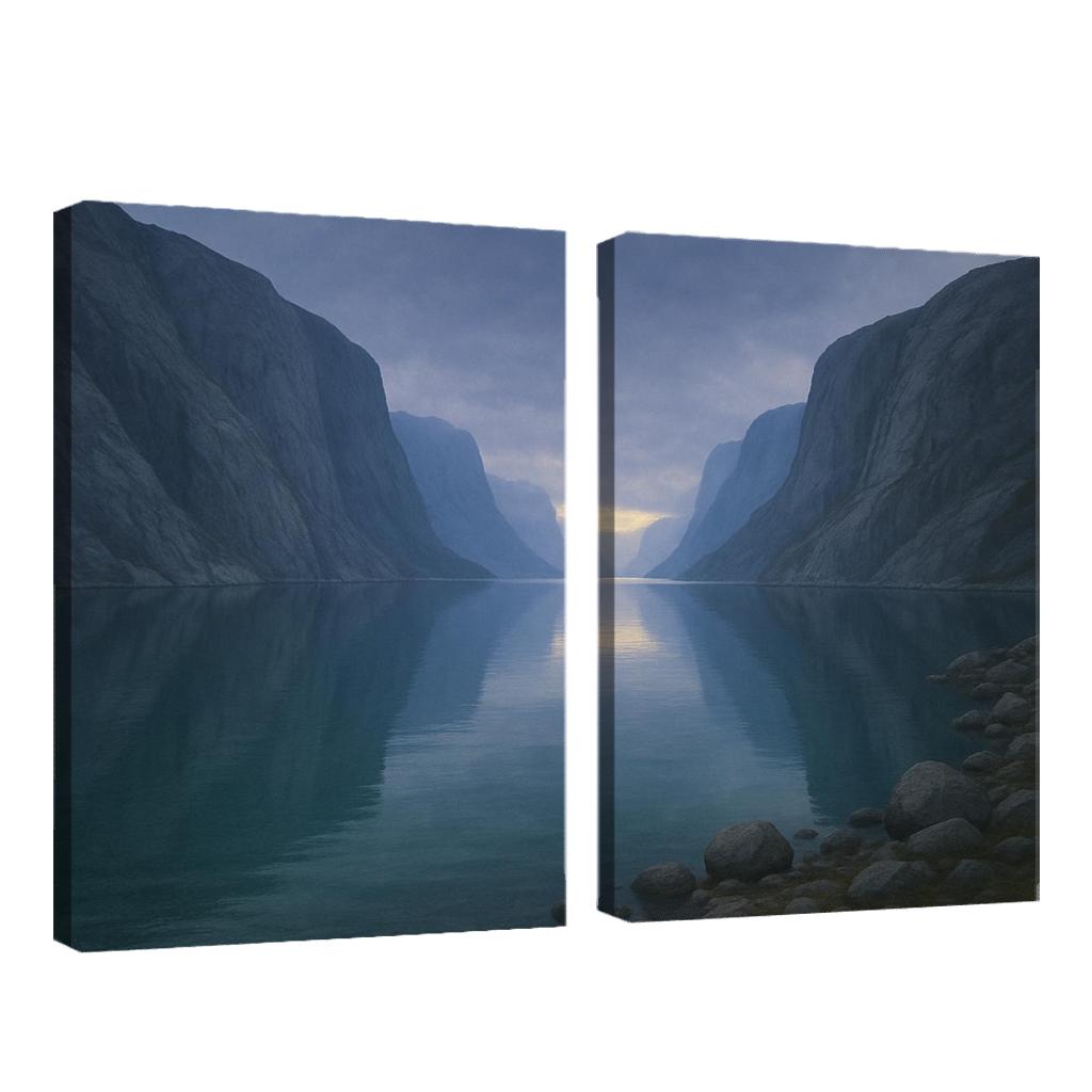 Glass Mirror Of Northern Fjord home decor