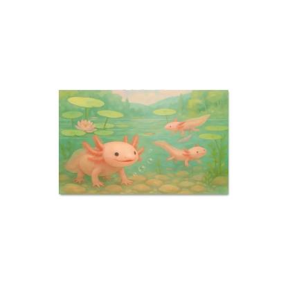 Axolotl Garden In A Crystal Spring wall decor