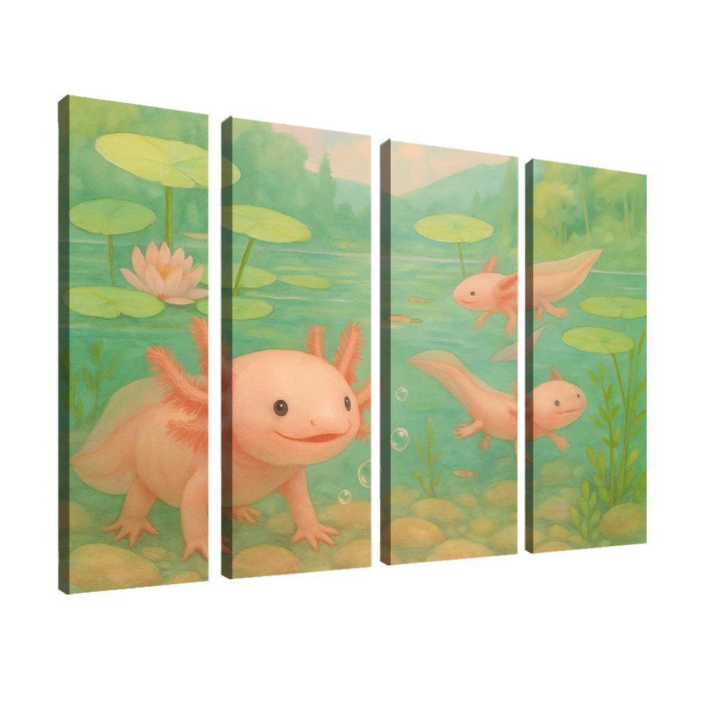 Axolotl Garden In A Crystal Spring wall decor