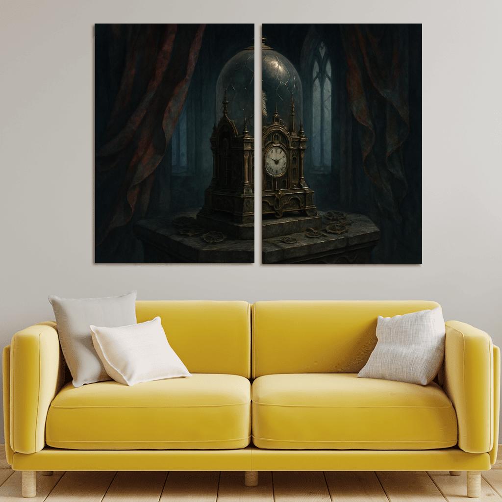 Clockwork Reliquary Of Ash abstract paintings frame