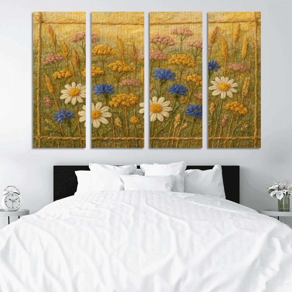 Prairie Thread Wildflower Tapestry premium artwork frames