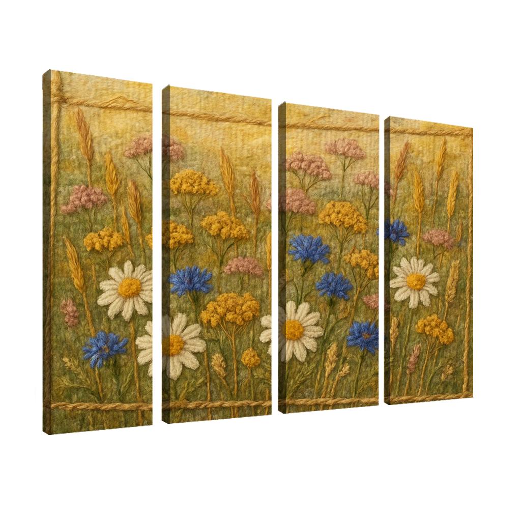 Prairie Thread Wildflower Tapestry premium artwork frames