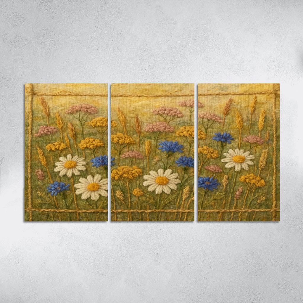 Prairie Thread Wildflower Tapestry premium artwork frames
