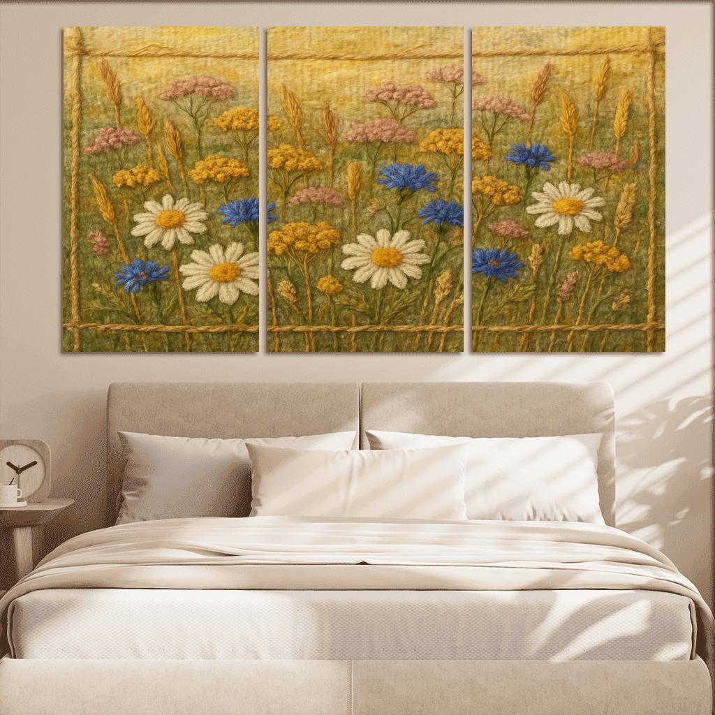 Prairie Thread Wildflower Tapestry premium artwork frames