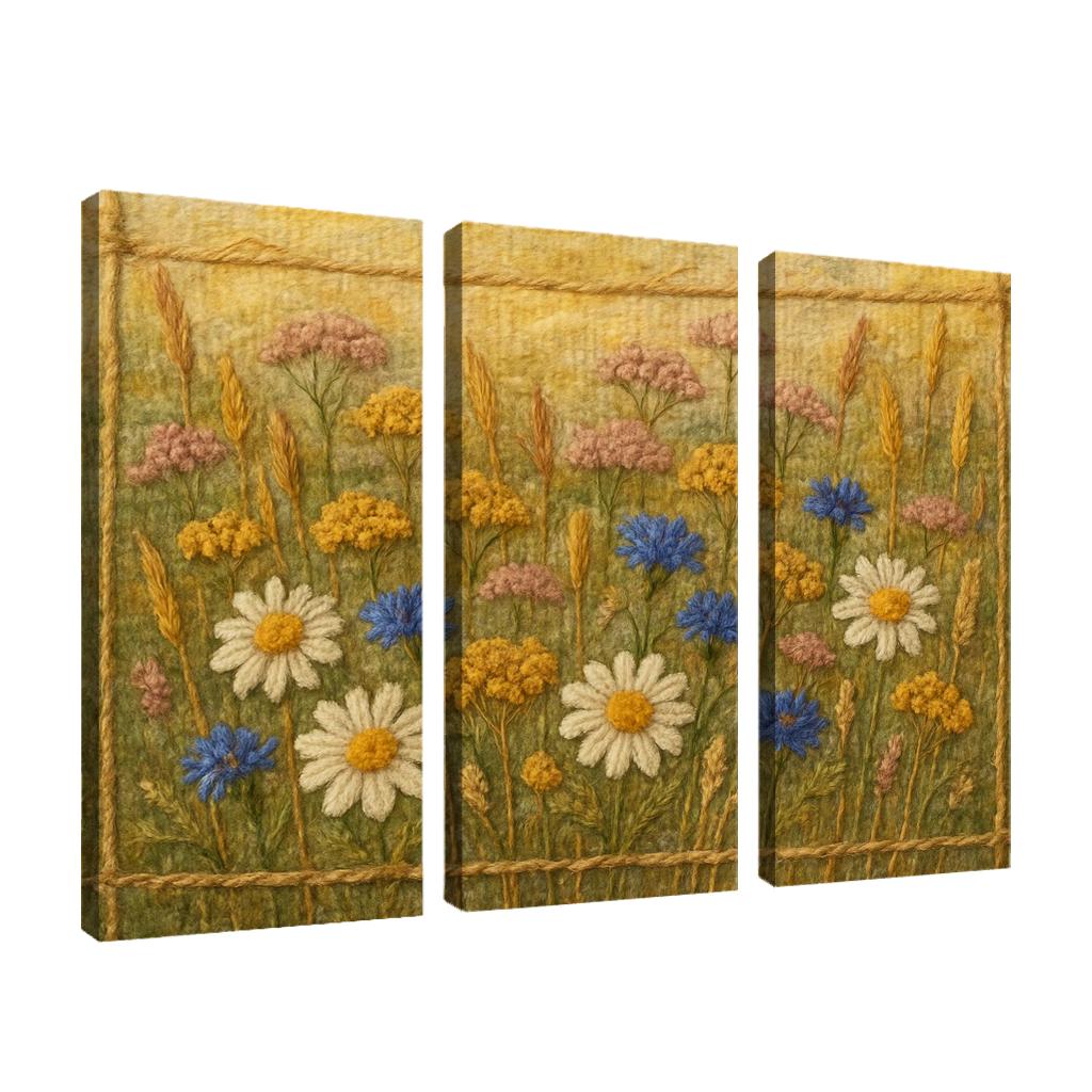 Prairie Thread Wildflower Tapestry premium artwork frames