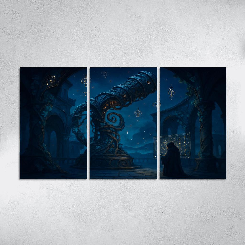 The Aetherloom Observatory canvas paintings frame