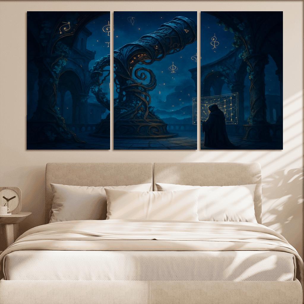 The Aetherloom Observatory canvas paintings frame