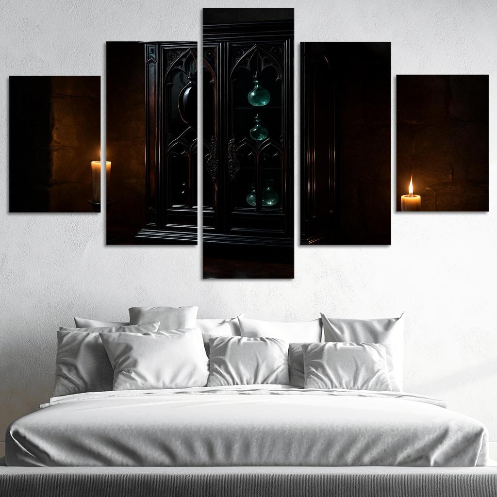 Obsidian Reliquary Cabinet canvas paintings frame
