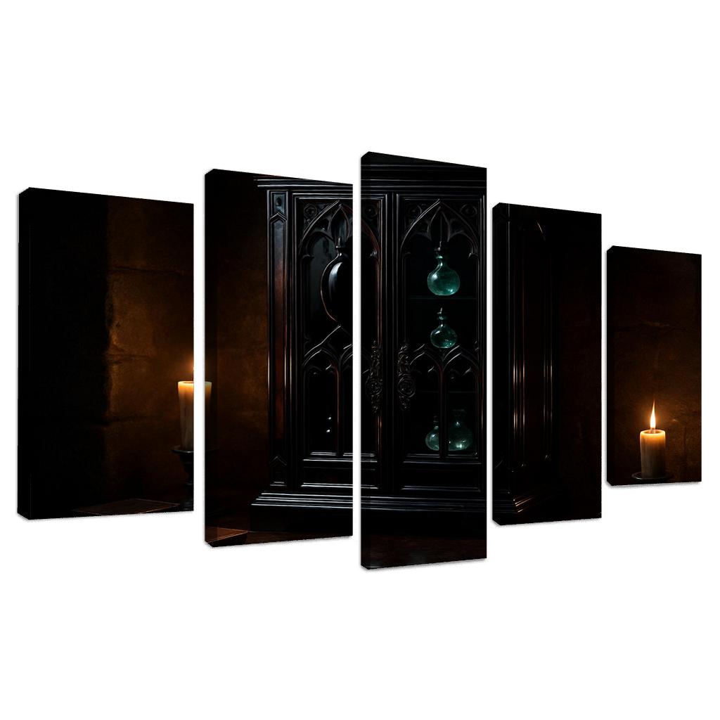 Obsidian Reliquary Cabinet canvas paintings frame