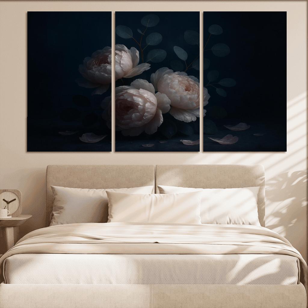 Moonlit Peony Whisper wall decor