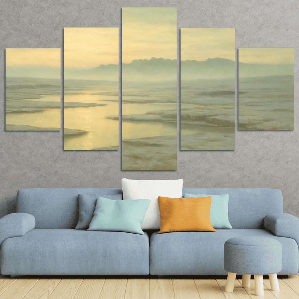 Glass Plateau Of Morning Haze canvas paintings frame