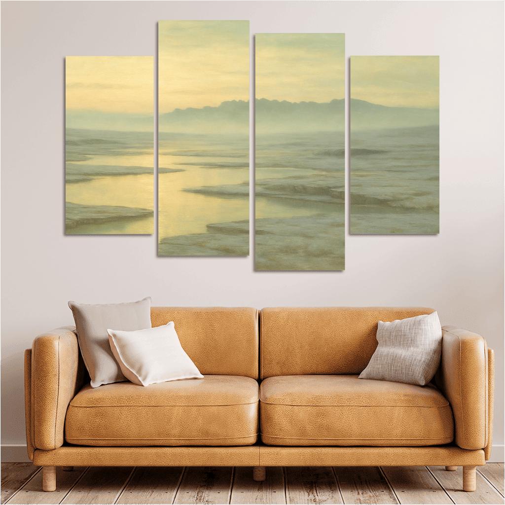 Glass Plateau Of Morning Haze canvas paintings frame